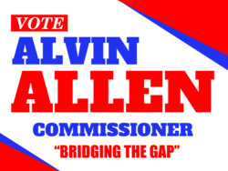 commissioner political yard sign template 10063