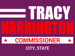 commissioner political yard sign template 10064