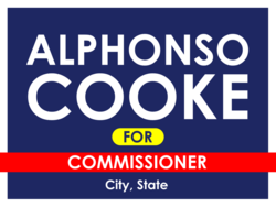 commissioner political yard sign template 10065