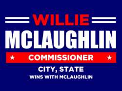 commissioner political yard sign template 10067