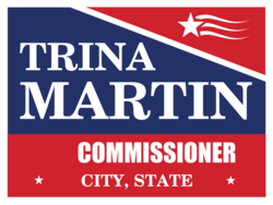 commissioner political yard sign template 10068
