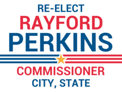 commissioner political yard sign template 10073