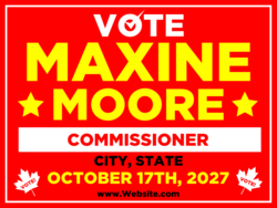 commissioner political yard sign template 10074
