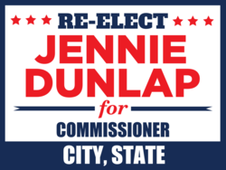 commissioner political yard sign template 10075
