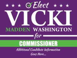 commissioner political yard sign template 10076