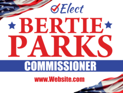 commissioner political yard sign template 10081