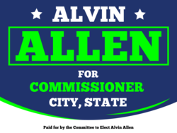 commissioner political yard sign template 10087