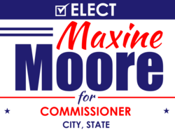 commissioner political yard sign template 10090