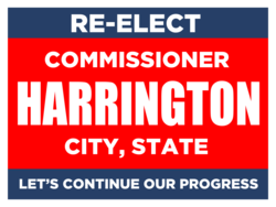 commissioner political yard sign template 10092