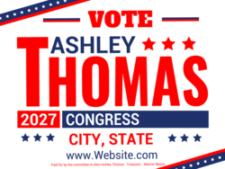 congress political yard sign template 10096