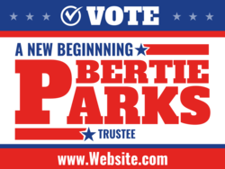 trustee political yard sign template 10902