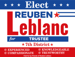 trustee political yard sign template 10903