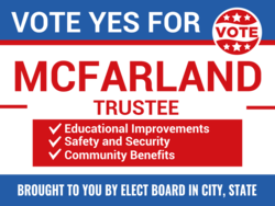 trustee political yard sign template 10906