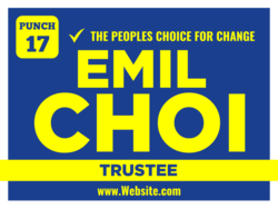 trustee political yard sign template 10907