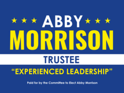 trustee political yard sign template 10917