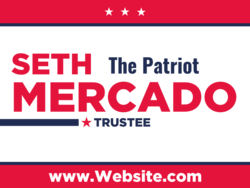 trustee political yard sign template 10918