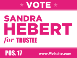 trustee political yard sign template 10920