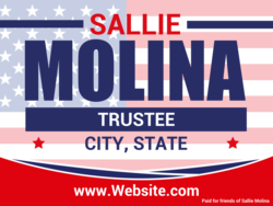 trustee political yard sign template 10923