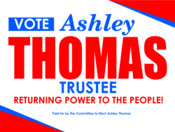 trustee political yard sign template 10924