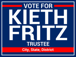 trustee political yard sign template 10926