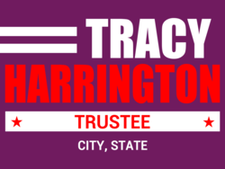 trustee political yard sign template 10928