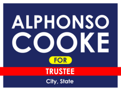 trustee political yard sign template 10929