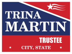 trustee political yard sign template 10932