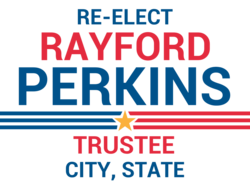 trustee political yard sign template 10937