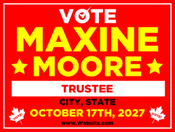 trustee political yard sign template 10938