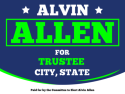 trustee political yard sign template 10951