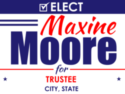 trustee political yard sign template 10954