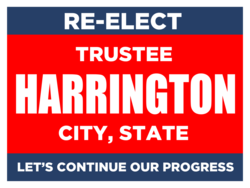 trustee political yard sign template 10956