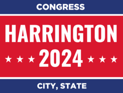 congress political yard sign template 10103