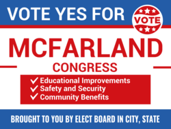 congress political yard sign template 10114