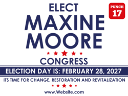 congress political yard sign template 10116