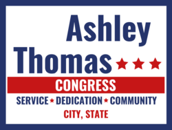 congress political yard sign template 10117