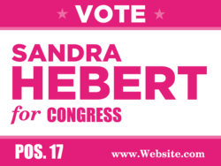 congress political yard sign template 10128