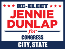 congress political yard sign template 10147