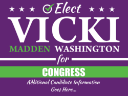 congress political yard sign template 10148