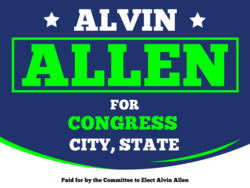 congress political yard sign template 10159