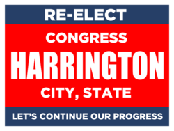 congress political yard sign template 10164