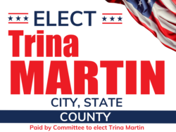 county political yard sign template 10167