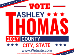 county political yard sign template 10168
