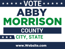 county political yard sign template 10170
