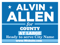 county political yard sign template 10179
