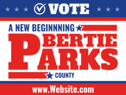 county political yard sign template 10182