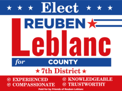 county political yard sign template 10183
