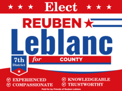 county political yard sign template 10184