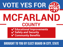 county political yard sign template 10186