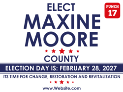 county political yard sign template 10188